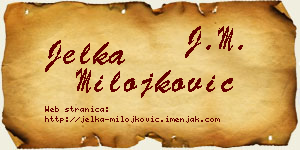 Jelka Milojković vizit kartica